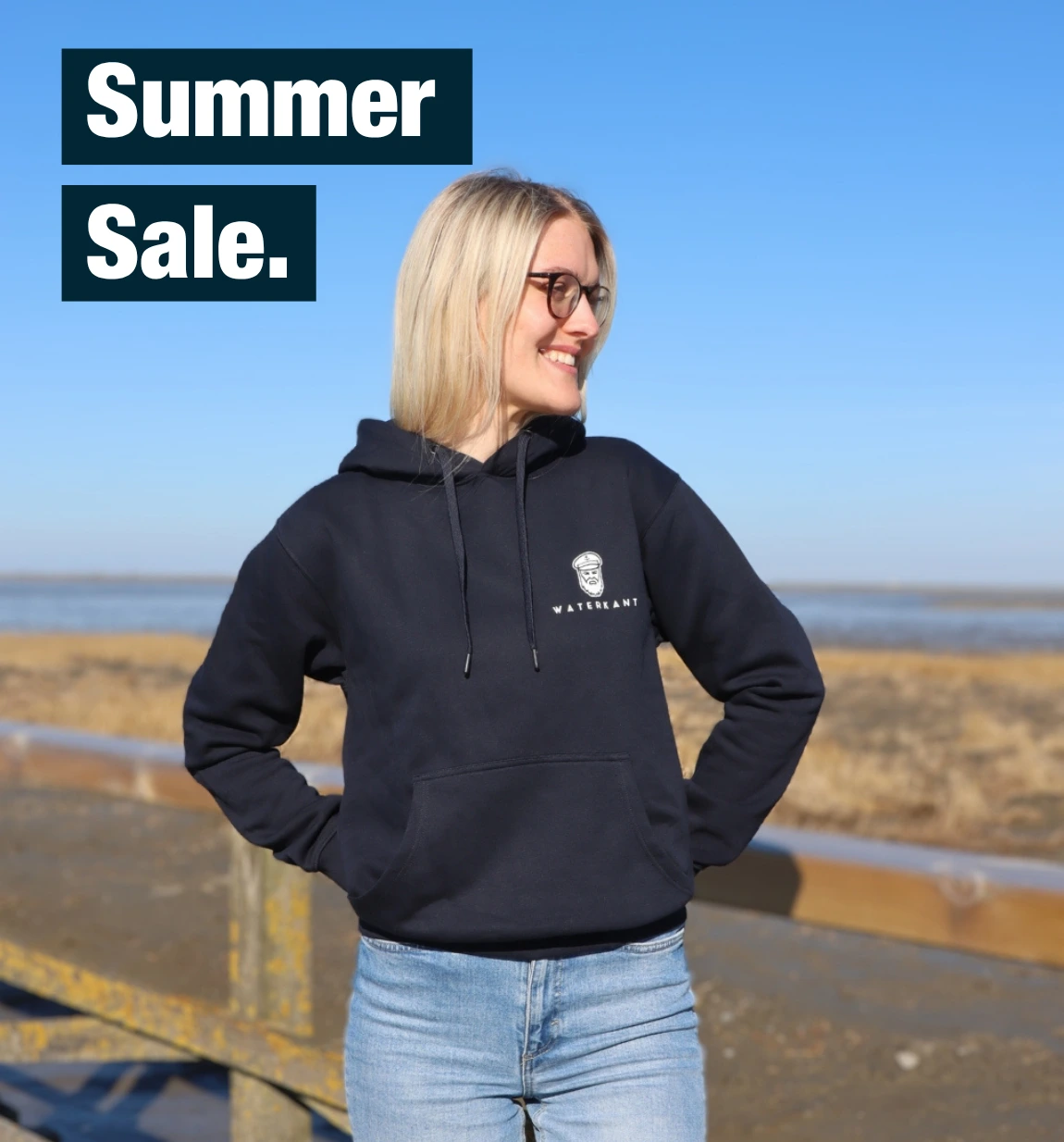 WATERKANT HOODIE NAVY